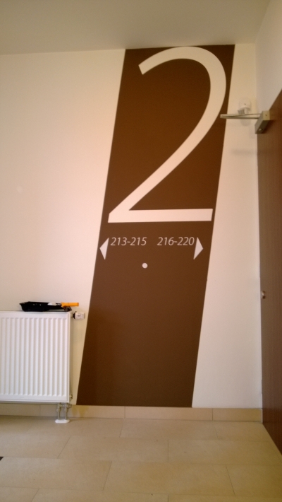 Realizace maleb čísel - orientační systém v bytovém domě